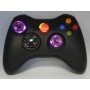 Black Lighted  Guide and Thumbstick Modded Controlle  w/Rapid Fire