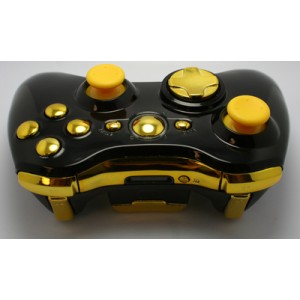 Black and Gold Chrome  Modded Controlle  w/Rapid 11 mods