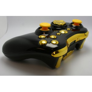 Black and Gold Chrome  Modded Controlle  w/Rapid 11 mods